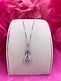 Sterling Silver Cubic Zirconia Teardrop Dancing Stone Pendant