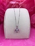Sterling Silver Clear Cubic Zirconia Dancing Stone Pendant on an 18” Box Chain
