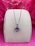 Sterling Silver Tanzanite Cubic Zirconia Dancing Stone Pendant on an 18” Box Chain