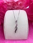 Sterling Silver Necklace Created with Hematite Swarovski Crystals
