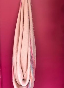 Pink Plaid Blanket Scarf