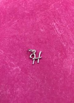 Sterling Silver Initial H Script Charm