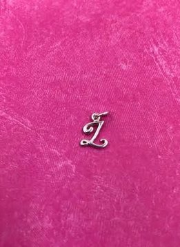 Sterling Silver Initial Z Script Charm