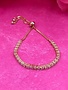 Gold AAA Cubic Zirconia Adjustable Bracelet