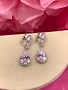 Silver AAA Cubic Zirconia Large Dangling Tear Drop Clip-On Earrings