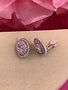 Silver AAA Cubic Zirconia Oval Clip-On Earrings
