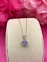 Gold Necklace with Round AAA Cubic Zirconia Pendant