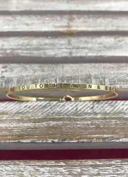 Gold Bangle “Love You To The Moon And Back”