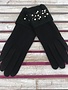 Black Gloves with Pearls on Cuff