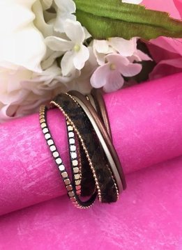 Brown Leather Wrap Bracelet