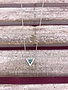 Silver Necklace with Triangle Turquoise Pendant