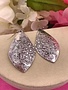 Silver Dangle Earrings with Floral Intricate Design