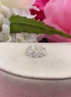 Sterling Silver Rose Design Toe Ring