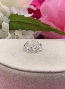 Sterling Silver Rose Design Toe Ring
