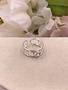 Sterling Silver Toe Ring with a Clear Crystal Stone