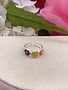 Sterling Silver Colorful Flower Toe Ring