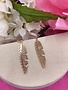 Gold Metal Feather Earrings