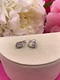 Italian Sterling Silver Swarovski Huggie Earrings