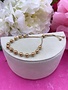 Italian Sterling Silver Gold Plated Ball Adjustable Bracelet