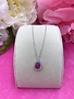 Italian Sterling Silver Hot Pink Quartz Pendant