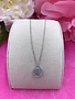 Italian Sterling Silver White Quartz Circle Pendant