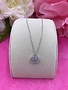 Italian Sterling Silver White Quartz Triangular Pendant