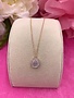 Italian Sterling Silver Gold Plated with White Quartz Pendant