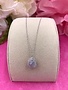 Italian Sterling Silver Necklace with Moonstone Teardrop Shaped Pendant