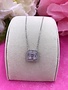 Italian Sterling Silver Cubic Zirconia Square Pendant