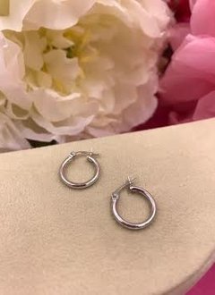 Italian Sterling Silver Tiny Hoops
