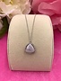 Italian Sterling Silver Triangular White Quartz Necklace