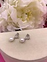 Italian Sterling Silver Heart Earrings with Pearls