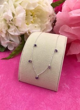 Sterling Silver Amethyst Confetti Necklace