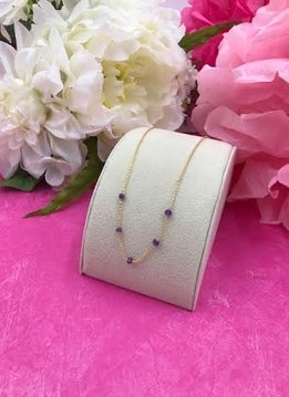 14K Gold Filled Amethyst Unity Necklace