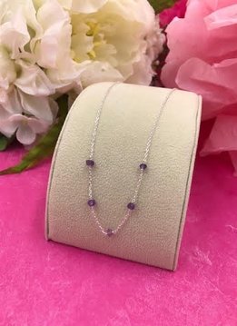 Sterling Silver Amethyst Unity Necklace