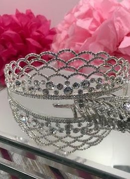 Silver and Clear Rhinestone Bubble Tiara