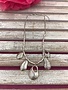 Silver Dangling Pear Shaped Pendant Necklace