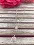 Three Layered Silver Necklace with Round and Square Pendant