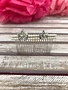 Silver Pearl and Iridescent Flower Rhinestone Hair Comb