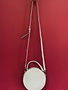 Solid Round Shape with Single Handle and Shoulder Strap Bag in Light Blue