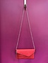 Solid Flap Over Envelope Clutch with Strap in Red