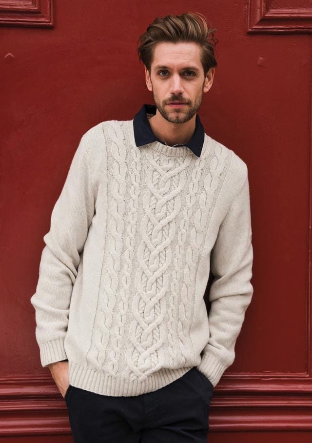 Saint James Saint James 2369 Men’s Nancy Cable Knit Sweater - Sportees ...