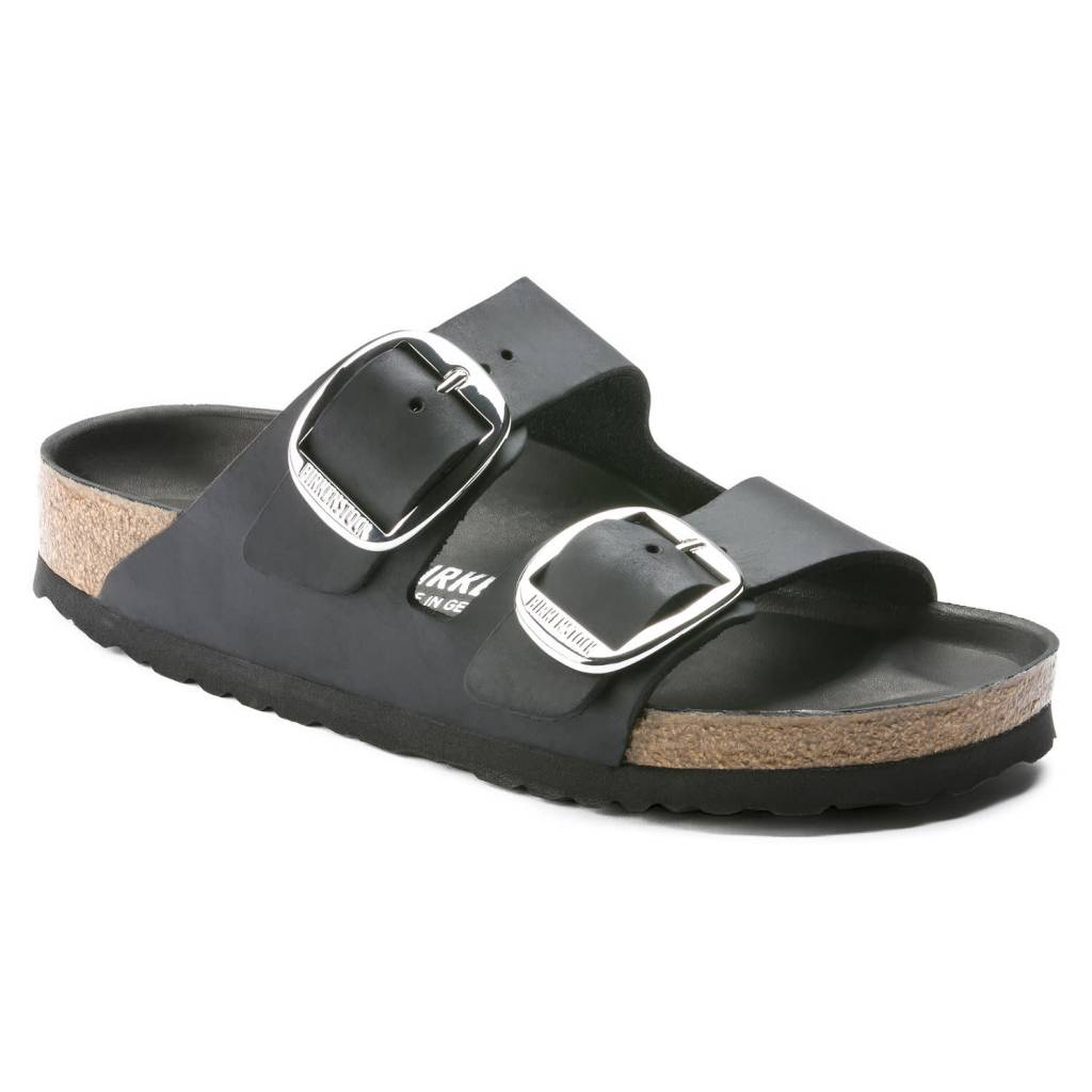 birkenstock big buckle silver