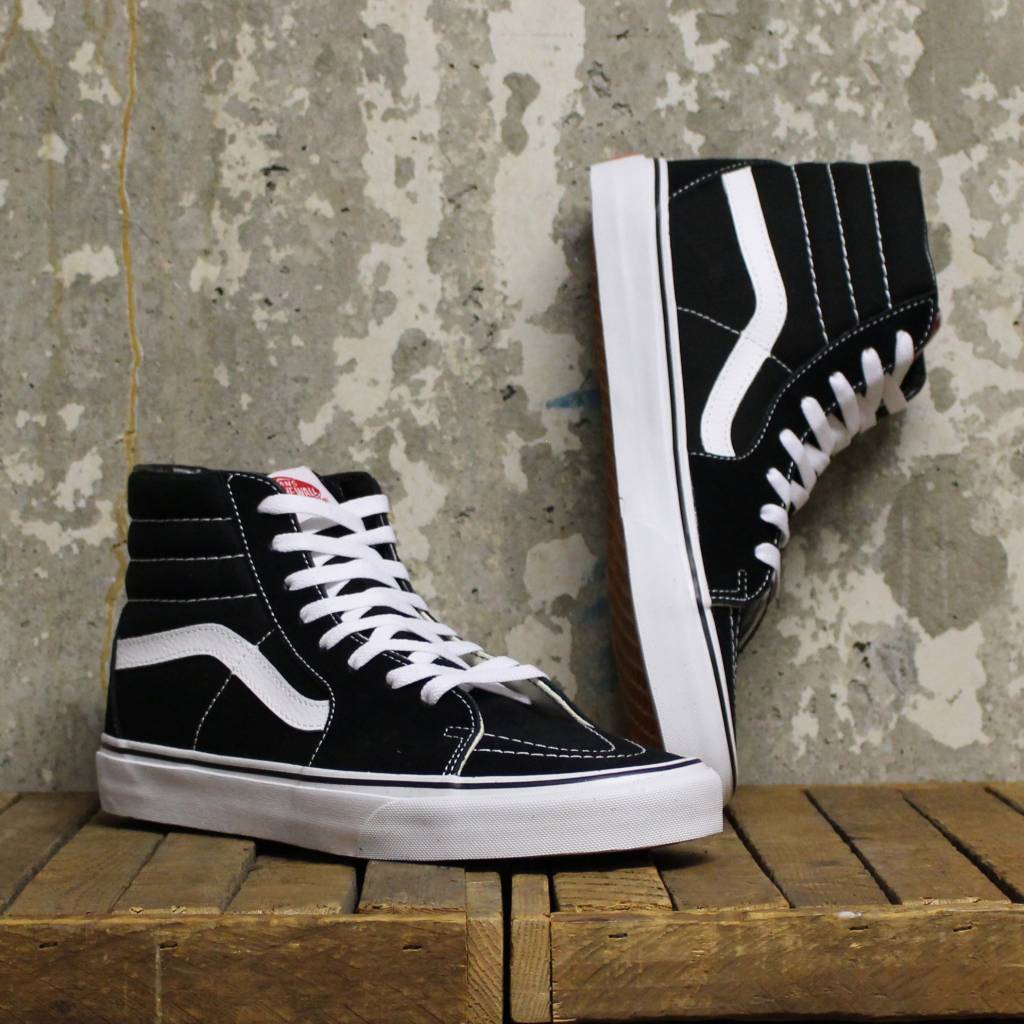 vans sk8 hi black on black