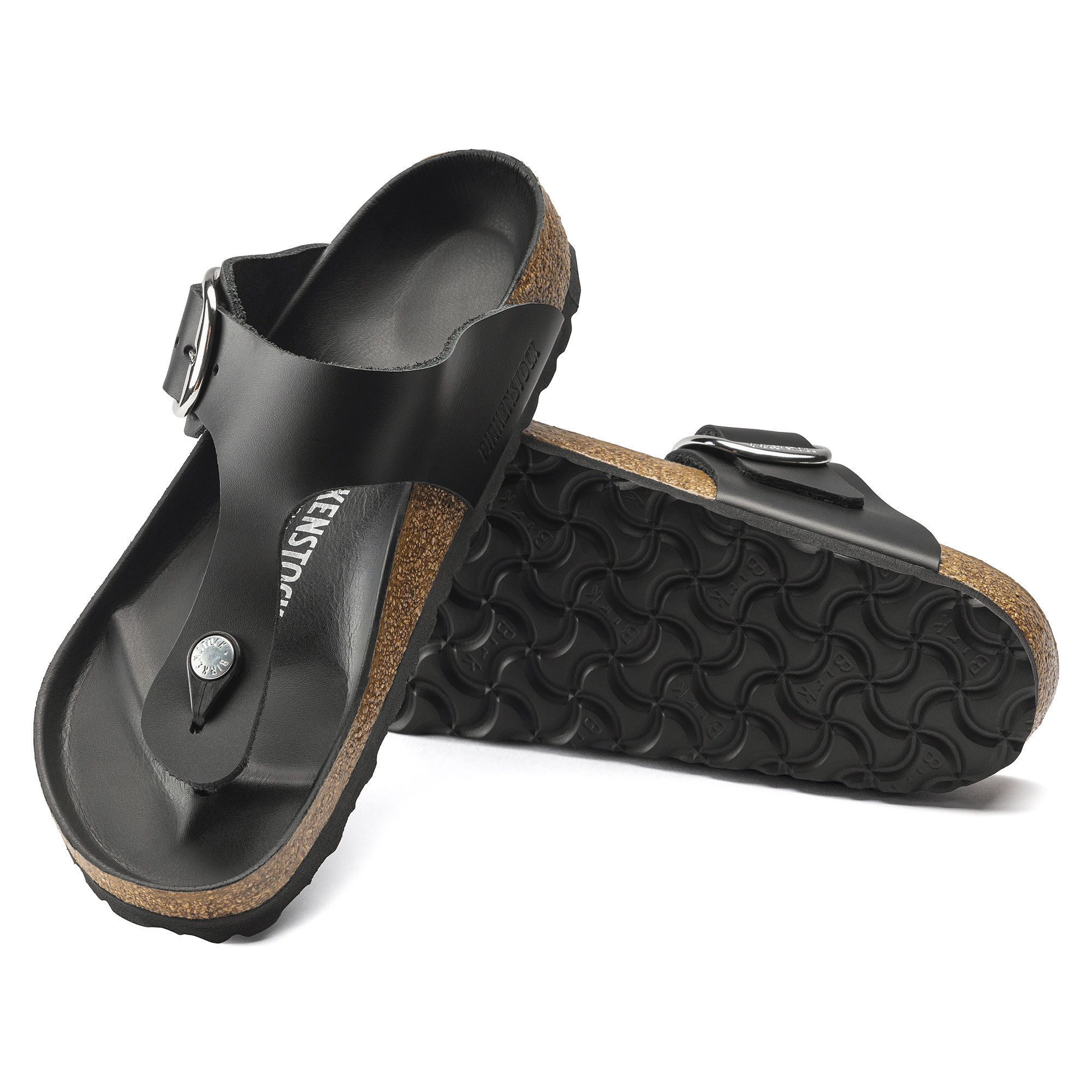 Birkenstock Birkenstock Gizeh Big Buckle Oiled Leather (Femmes - Régulier) - Black