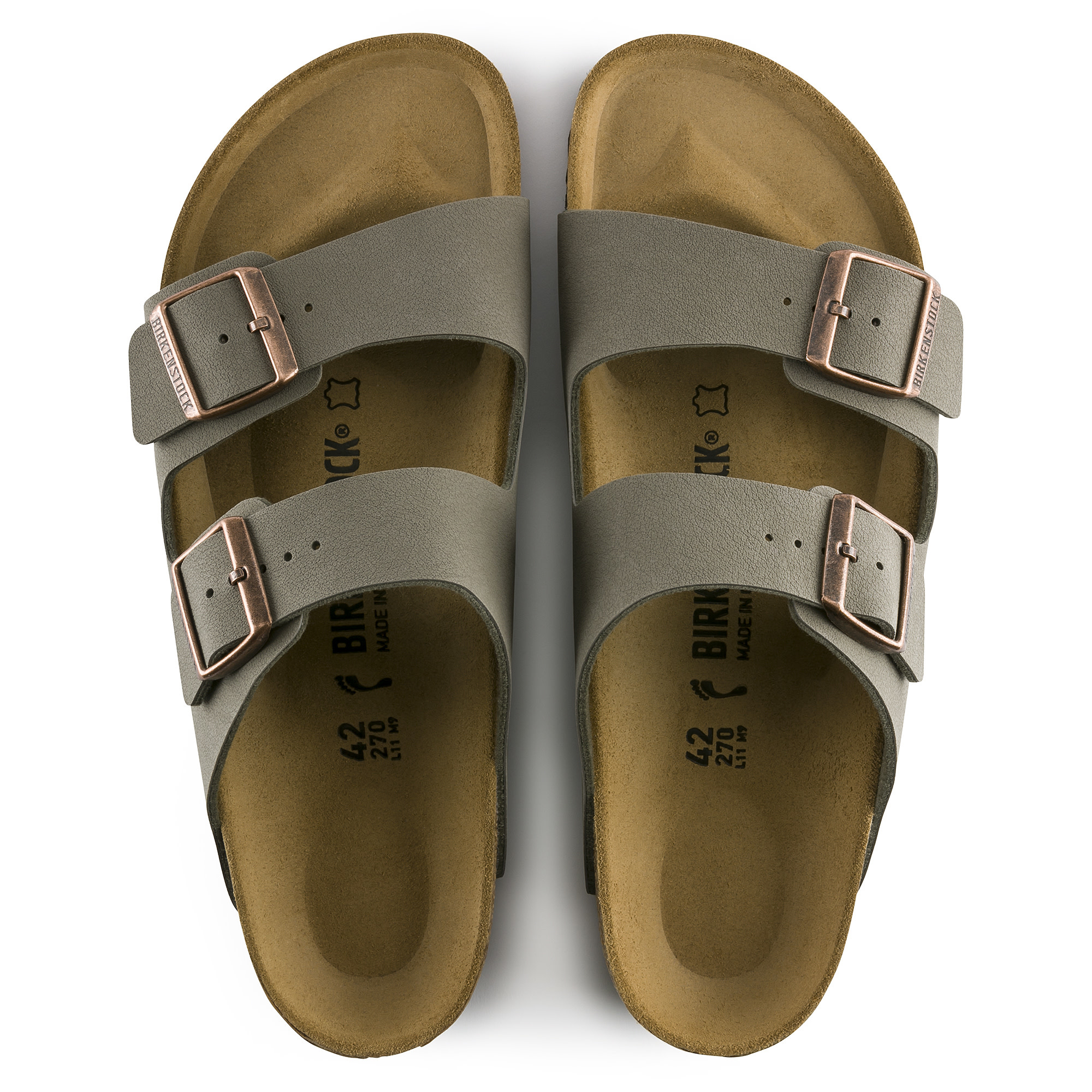 Birkenstock Birkenstock Arizona Birkibuc (Femmes - Étroit) - Stone