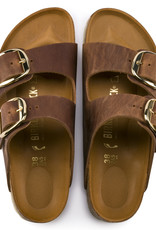 Birkenstock Birkenstock Arizona Big Buckle Antique Leather (Femmes - Étroit) - Cognac/Gold