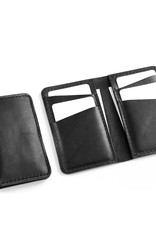 Fab Fab - Vertical leather wallet - Black