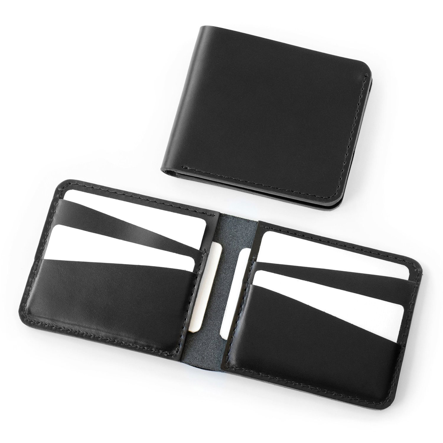 Fab Fab - Horizontal leather wallet - Black