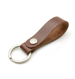 Fab Fab - Porte-clés en cuir brun